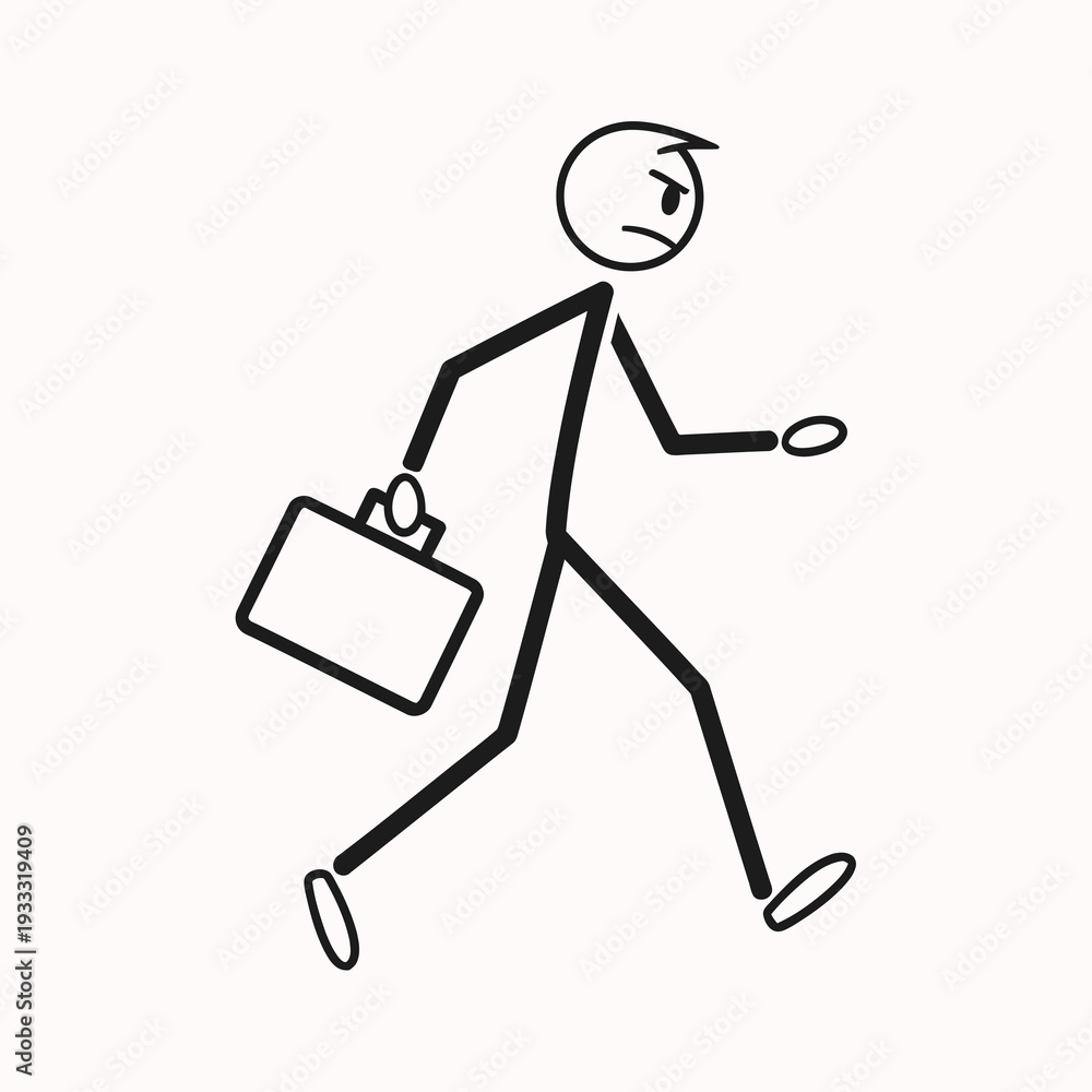 custom made wallpaper toronto digitalMan Running with Briefcase in Hand.