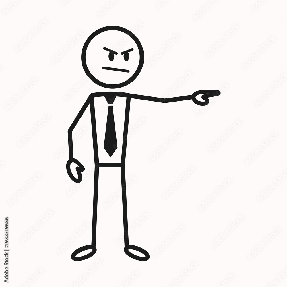custom made wallpaper toronto digitalAngry Stick Figure Man Pointing Gesture.