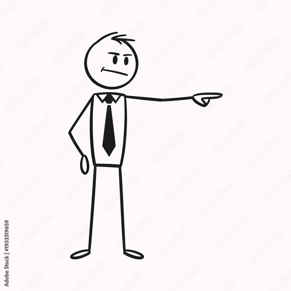 custom made wallpaper toronto digitalSimple Stick Figure Man Pointing Gesture.
