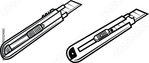 Utility knife blades with different tip designs for various cutting applications