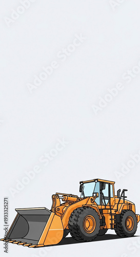 Heavy Machinery Loader with Front Bucket for Construction Projects, Engineering Blogs, Heavy Equipment Websites, Industrial Awareness, and Social Media Content