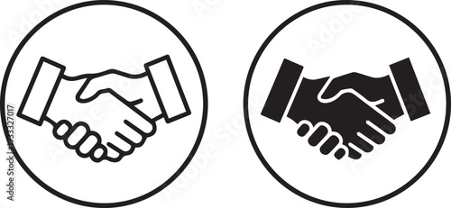 Handshake partnership and business agreement symbol