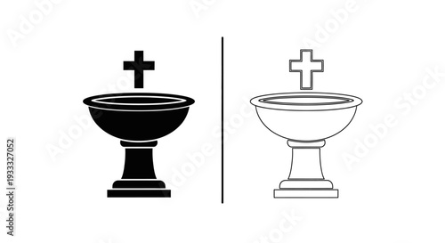 Holy baptismal fonts Vector