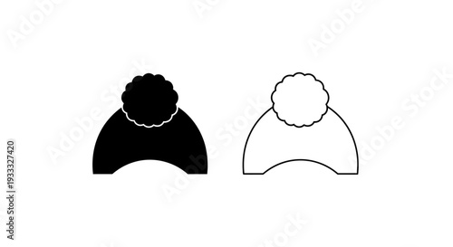 Beanies in black and white Vector