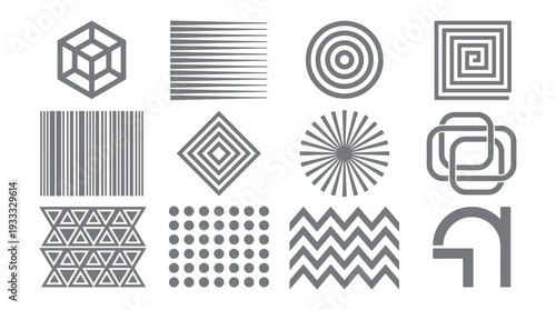 Abstract Geometric Pattern Collection for Textile, Wallpaper, Print, and Decorative Surface Design Applications