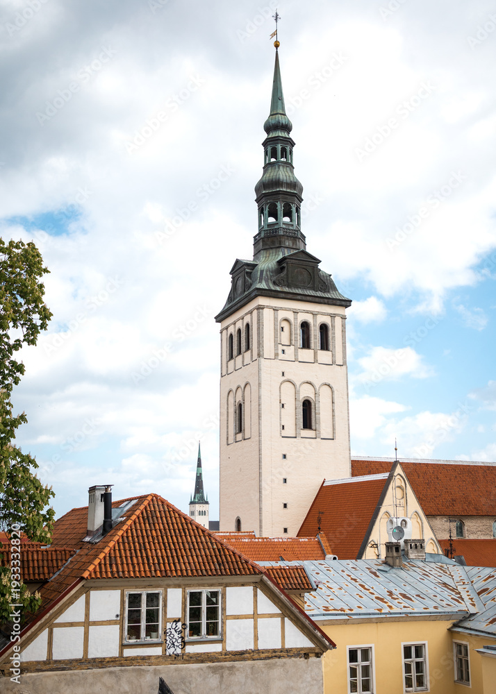 Obraz premium Rooftop view in old town Tallinn