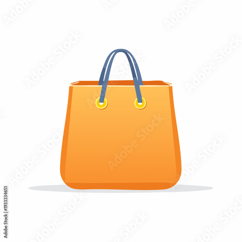 Orange Shopping Bag Icon: A vibrant orange shopping bag, complete with stylish handles, is ready to accompany your shopping needs, symbolizing retail therapy, purchases, and the joy of consumerism.