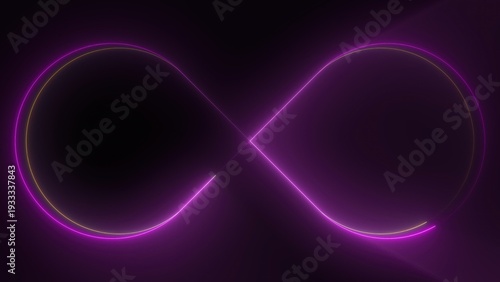 Infinity neon sign. Computer generated 3d render