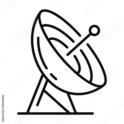 Satellite Dish Icon - Communication and Technology Vector Art