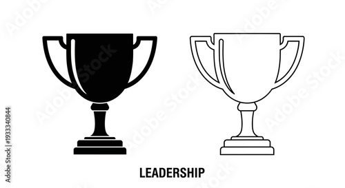 Leadership trophy awards Vector