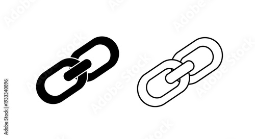 Chain links icons Vector