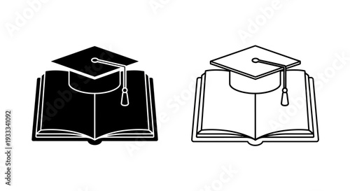 Graduation academic books Vector