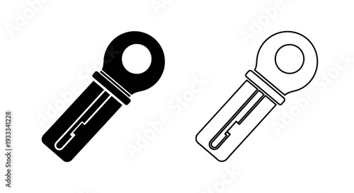 Black and white keys Vector