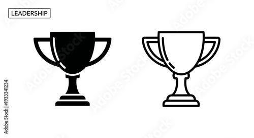 Leadership trophy awards Vector