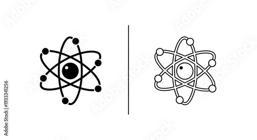 Atom structure comparison Vector