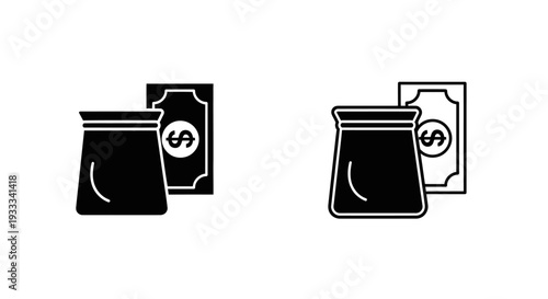 Coffee beans and money Vector