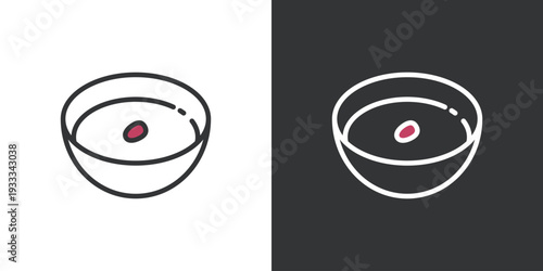 シンプルな杏仁豆腐のアイコン