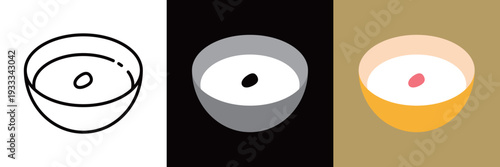 シンプルな杏仁豆腐のアイコン