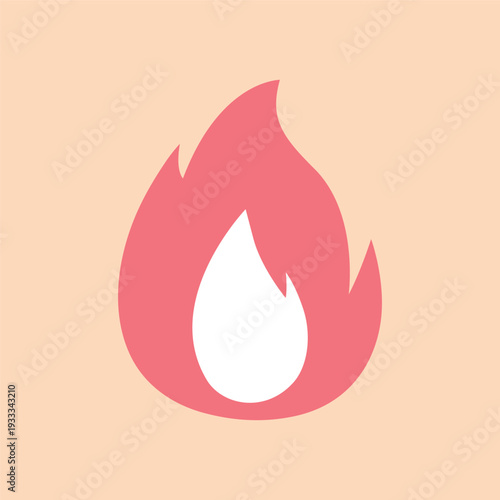 炎のシンプルなラインアイコン