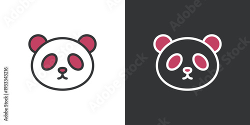 シンプルなパンダのアイコン