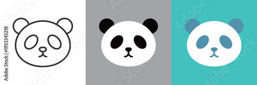 シンプルなパンダのアイコン