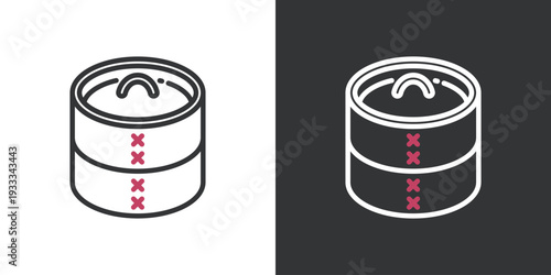 シンプルな点心のラインアイコン