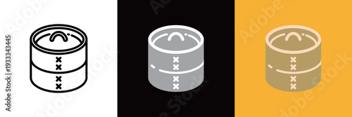 シンプルな点心のラインアイコン