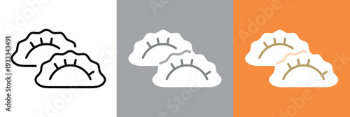 シンプルな餃子のアイコン