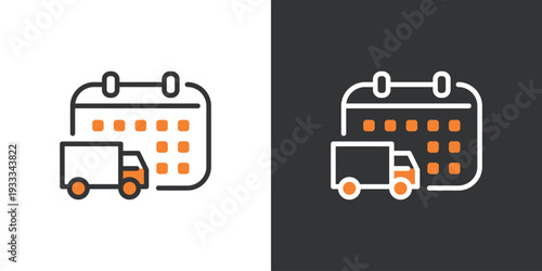 シンプルな宅配のスケジュールアイコン