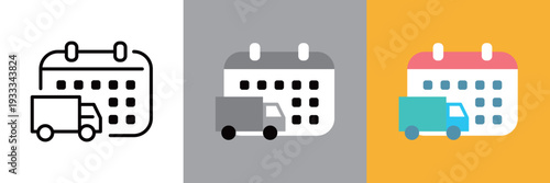 シンプルな宅配のスケジュールアイコン