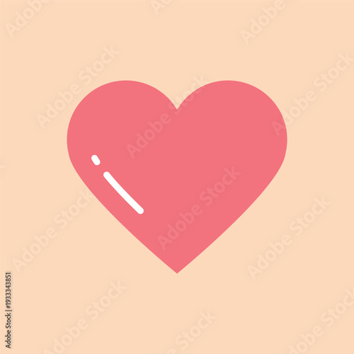 シンプルなデザインのハートアイコン