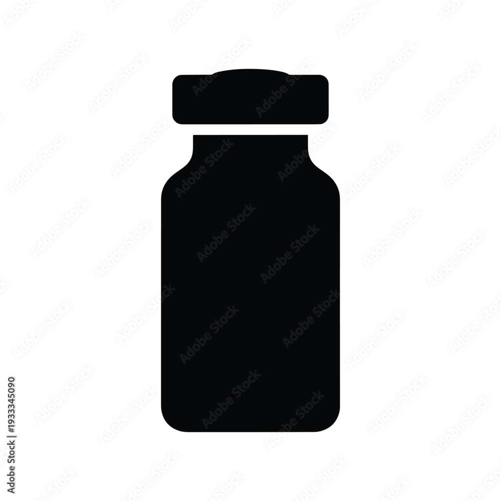 Obraz premium Injection Vial Silhouette Icon