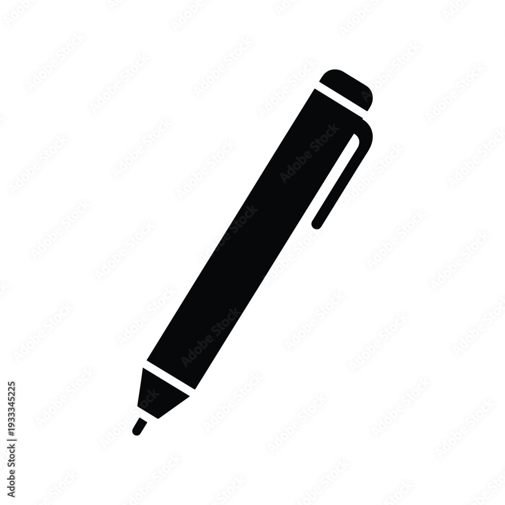 Fototapeta premium Insulin Pen Silhouette Icon Design