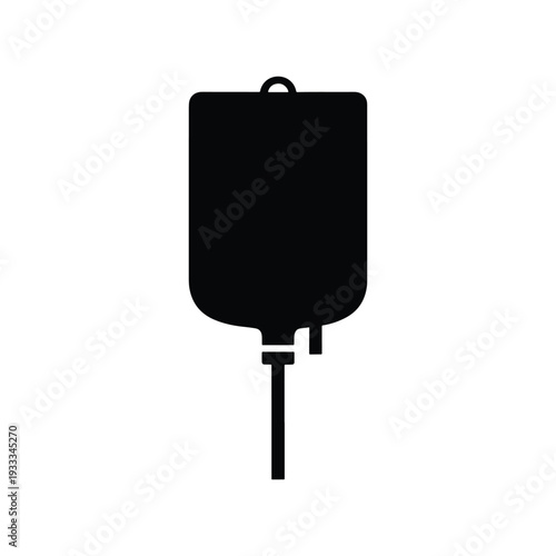 IV Fluid Bag Silhouette Icon