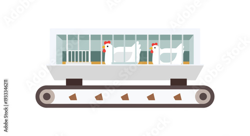 Automated Food Production Line with Conveyor Belt System.