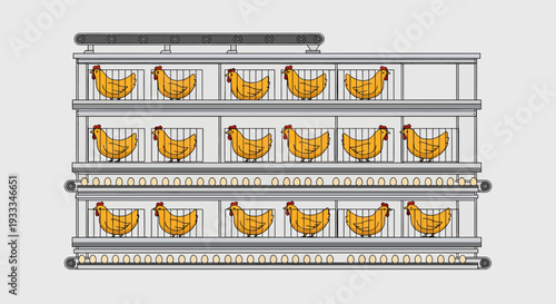 Modern Battery Cage System for Commercial Egg Production 1.
