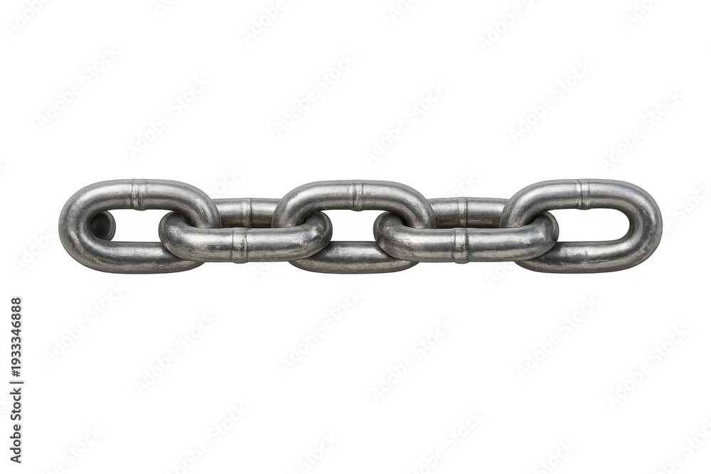 Fototapeta premium Metal chain links connecting, showing strength and security