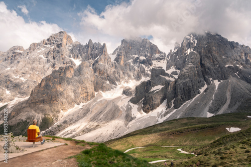 Wallpaper Mural Hiking in the alps, Italian Dolomites Torontodigital.ca