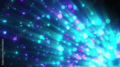 Abstract glowing particles with shine