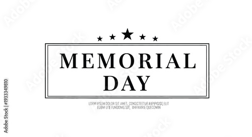 Memorial day commemoration logo
