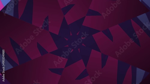 Dark Red Abstract Geometric Shapes Animation.