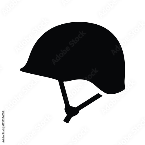 Safety Helmet Silhouette Icon Protective Hard Hat Vector Isolated