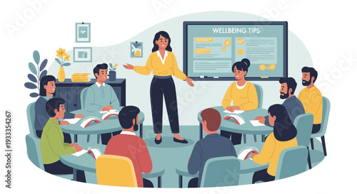 Business Meeting Presentation with Diverse Team.