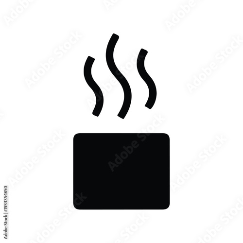 Humidifier Silhouette Icon Steam Chamber Air Moisture Device Vector