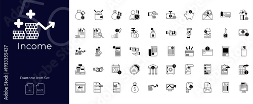 Income Duotone Editable Icons set