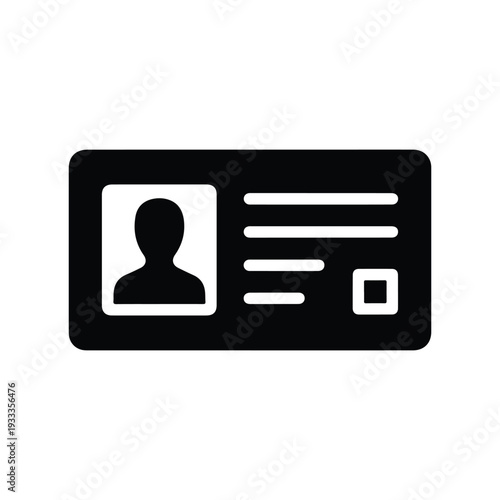 Patient Profile Card Silhouette Icon Medical User ID Vector Symbol