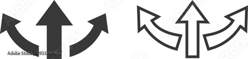 Trident symbols in black and white