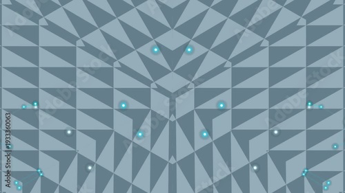 Geometric Pattern with Triangles and Dots Animation.
