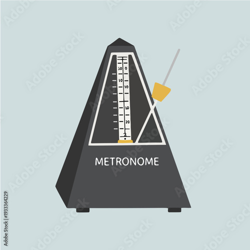 Black metronom illustration cartoon
