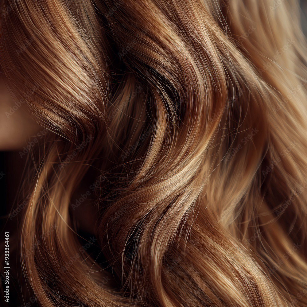 Fototapeta premium light brown hair close up